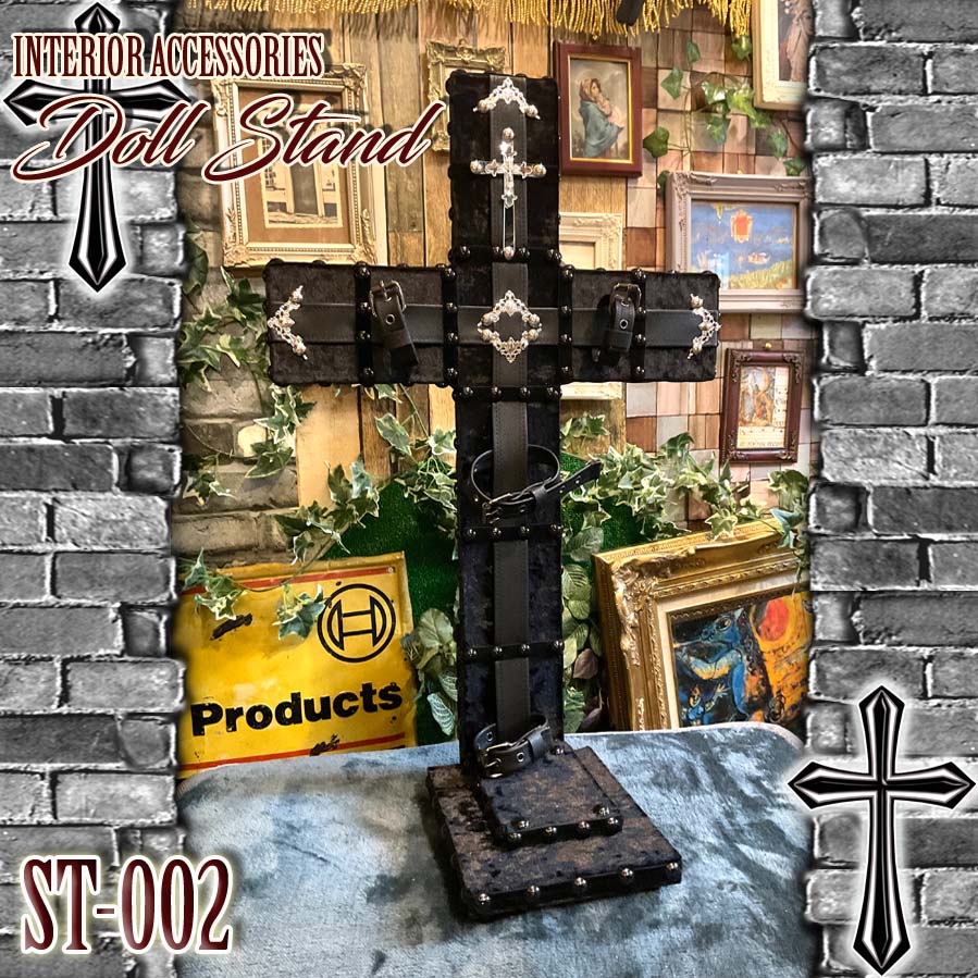 【 Interior Doll ITEM 】 十字架貼り付け Doll Stand <シルバー> ST-002