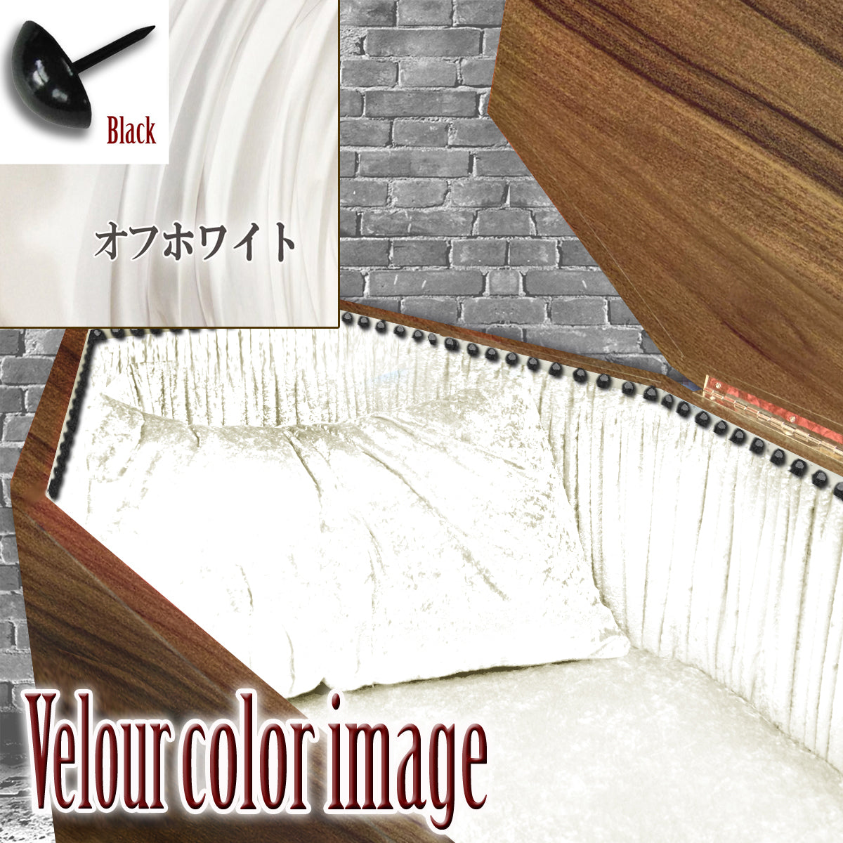 【Type-01◆1/1等身大棺オプション】内装クッション Flat lide type 平面扉 <ベロア生地>