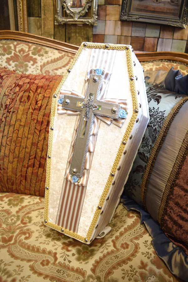 【Plototype 棺/展示 試作品】内寸38㎝サイズ 棺BOX 斜め掛けタイプ Doll Coffin BOX / OT-NO.010