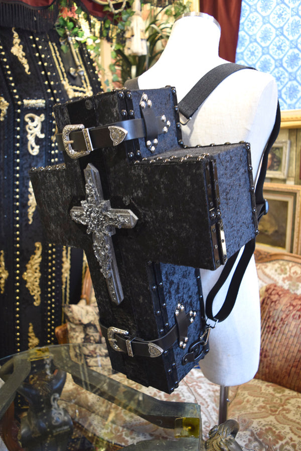 【Plototype 棺/展示 試作品】内寸50㎝サイズ 背負える十字架BOX Doll Cross BOX / OT-NO.008