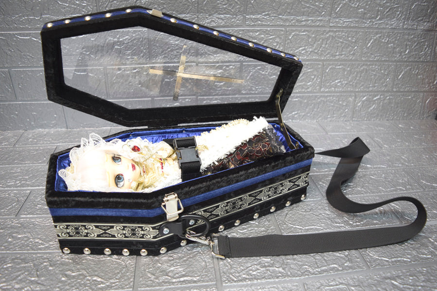 【 One-of-a-kind 一点物棺 】 内寸36cm サイズ アクリル扉 ポシェットタイプ DOLL Coffin <No.010-36 >
