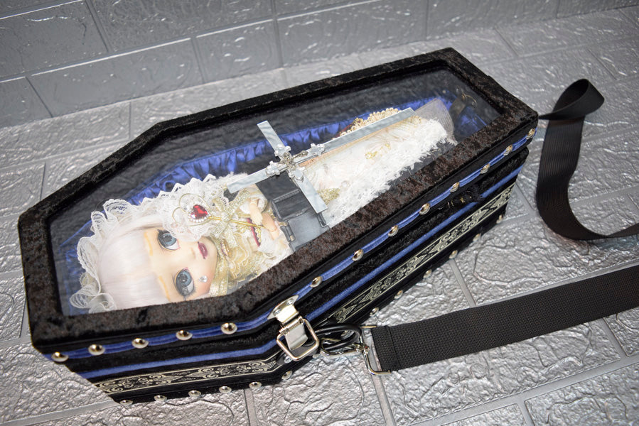 【 One-of-a-kind 一点物棺 】 内寸36cm サイズ アクリル扉 ポシェットタイプ DOLL Coffin <No.010-36 >