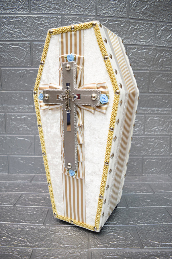 【Plototype 棺/展示 試作品】内寸38㎝サイズ 棺BOX 斜め掛けタイプ Doll Coffin BOX / OT-NO.010