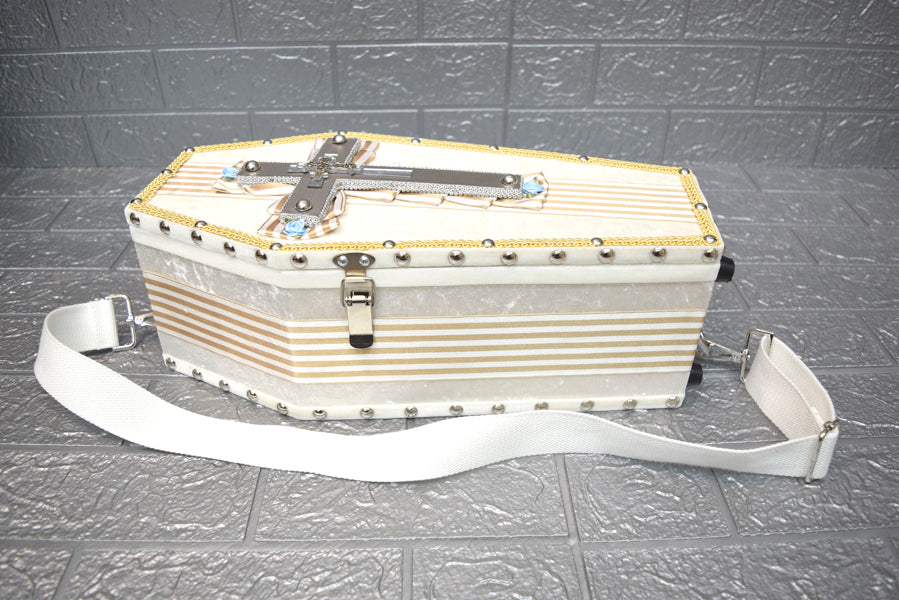 【Plototype 棺/展示 試作品】内寸38㎝サイズ 棺BOX 斜め掛けタイプ Doll Coffin BOX / OT-NO.010