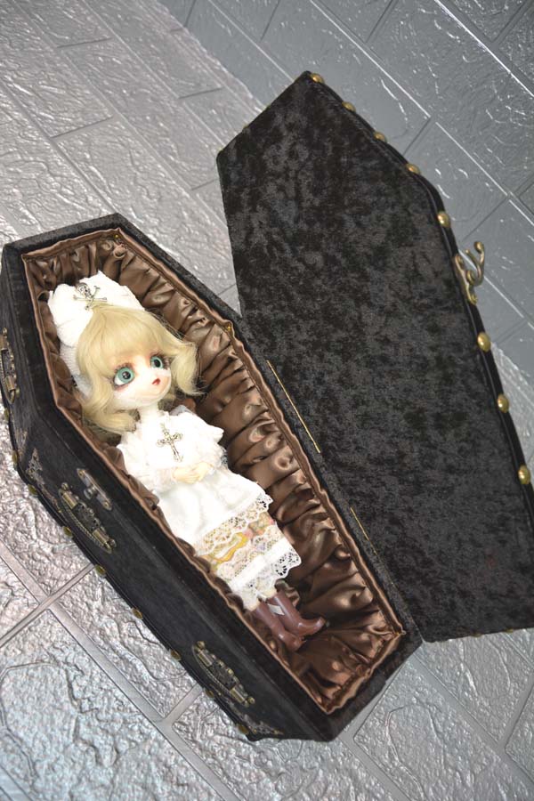 【 One-of-a-kind 一点物棺 】 30cm サイズ DOLL Coffin <No.023-30 >