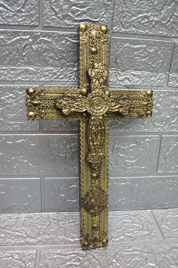 【 interior Cross 】Antique Gold Cross <Cross No.010>