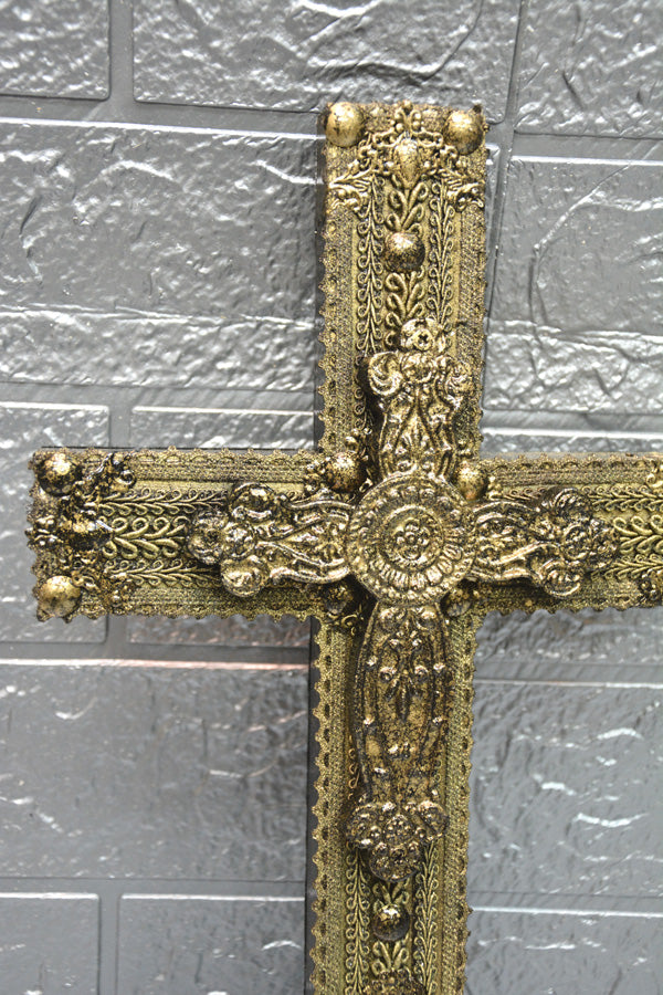 【 interior Cross 】Antique Gold Cross <Cross No.010>