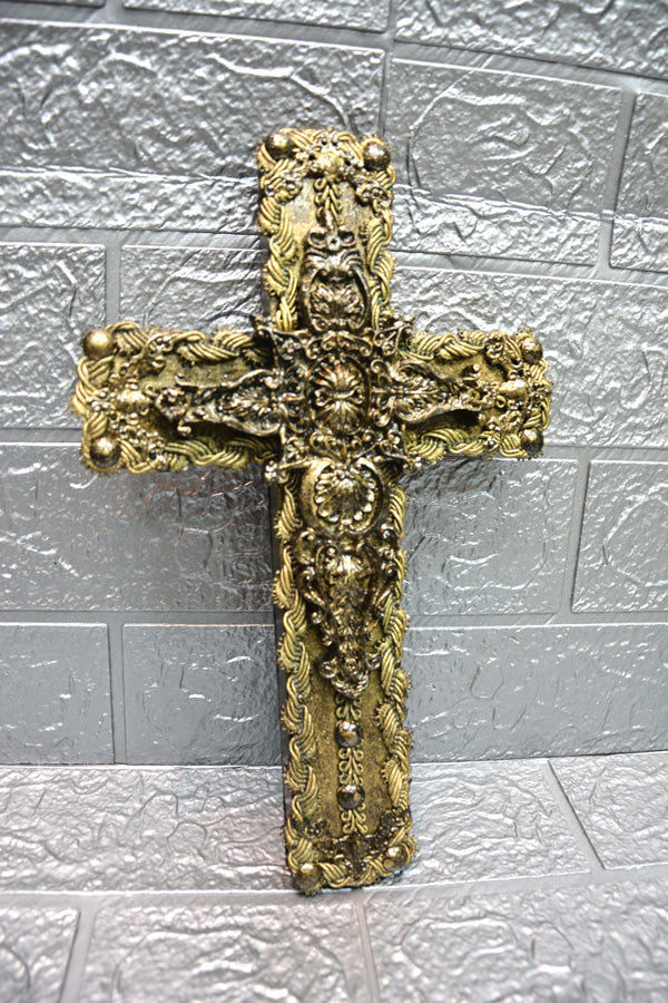 【 interior Cross 】Antique Gold Cross <Cross No.009>