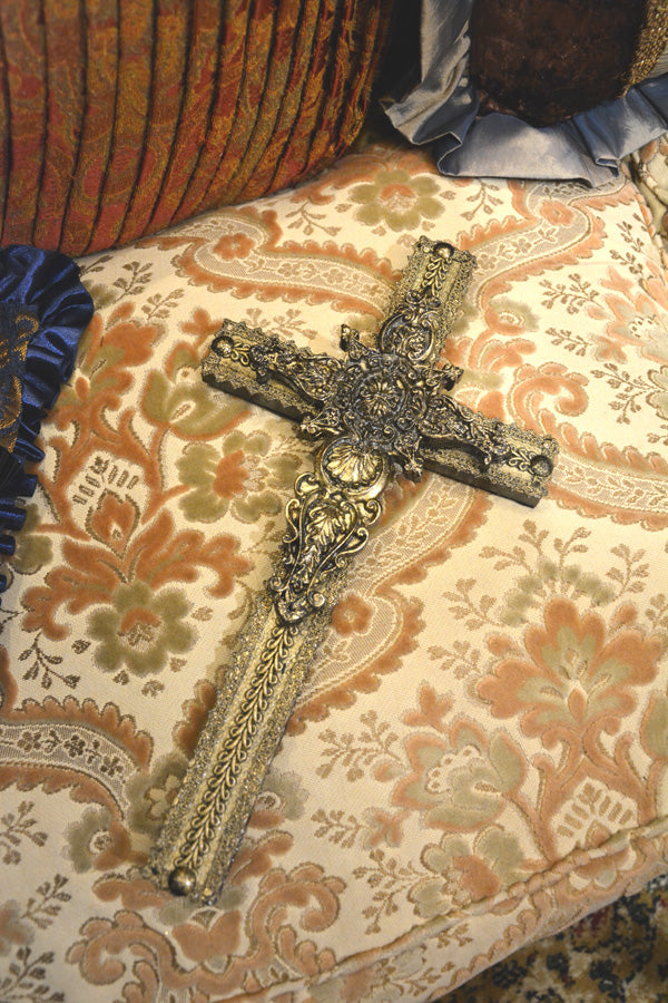 【 interior Cross 】 Antique Gold Cross <Cross No.006>