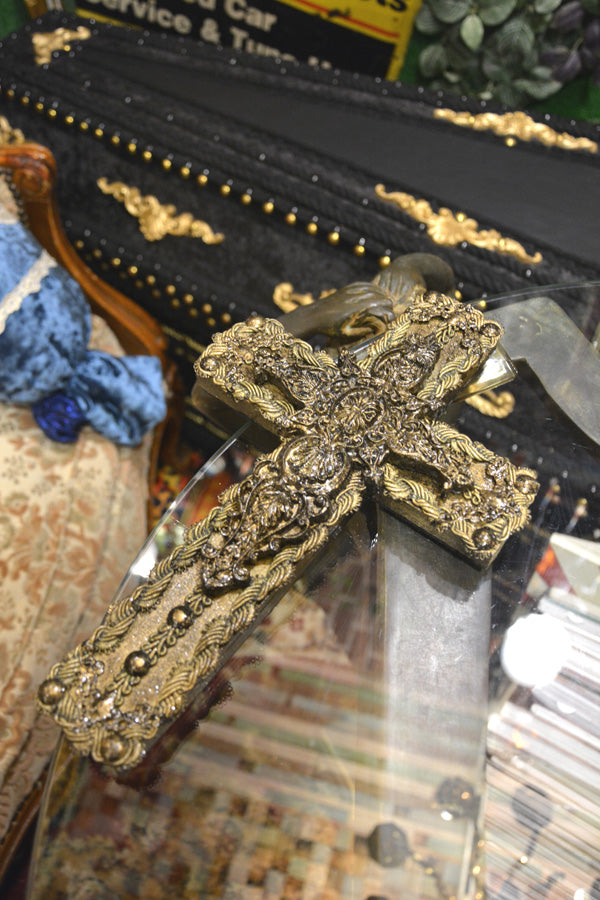 【 interior Cross 】Antique Gold Cross <Cross No.009>