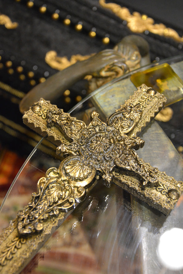 【 interior Cross 】 Antique Gold Cross <Cross No.006>