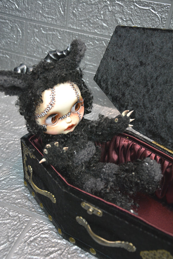 【 One-of-a-kind 一点物棺 】 35cm サイズ DOLL Coffin <No.026-35 >