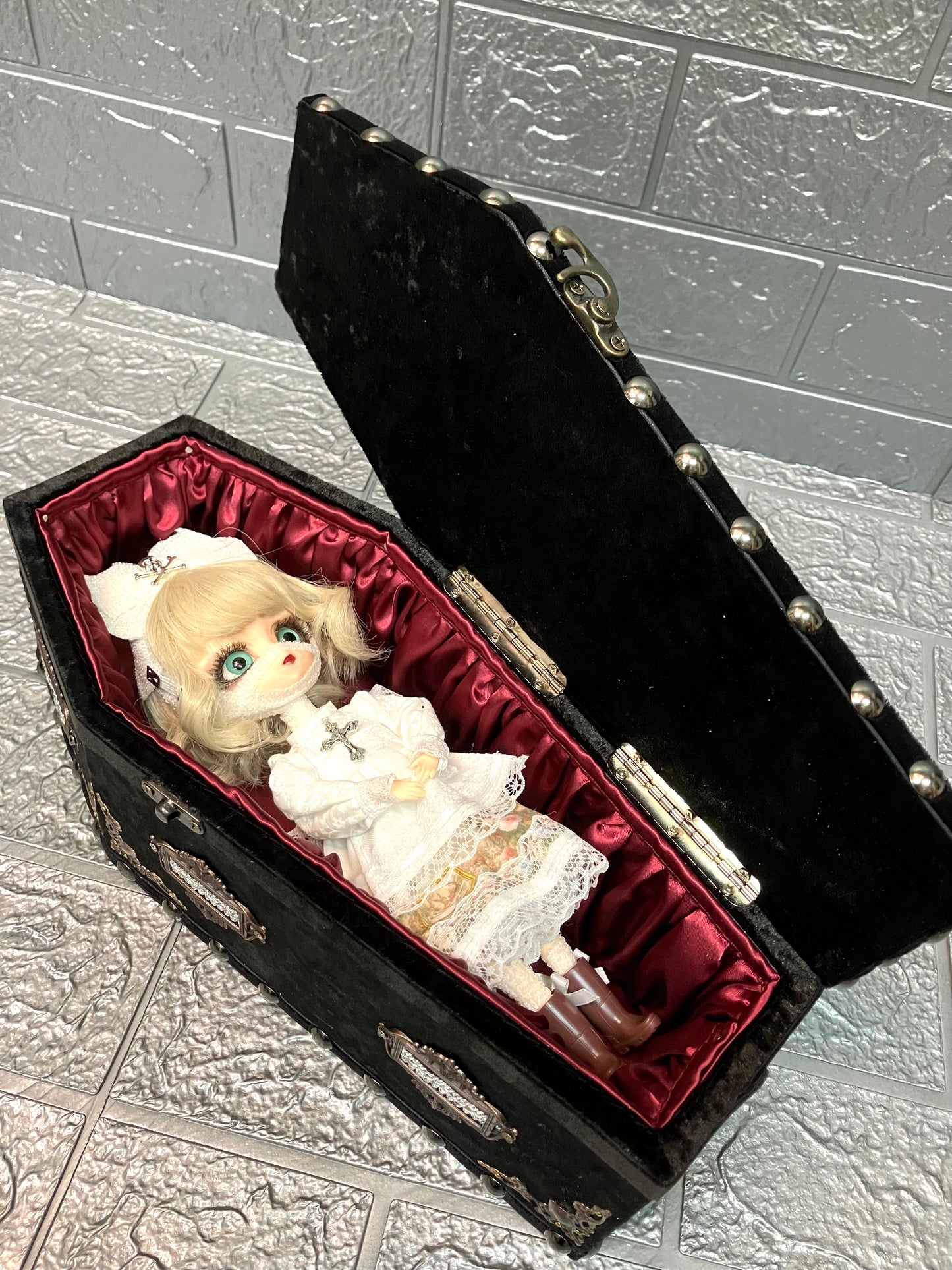 【 One-of-a-kind 一点物棺 】 30cm サイズ DOLL Coffin <No.020-30 >