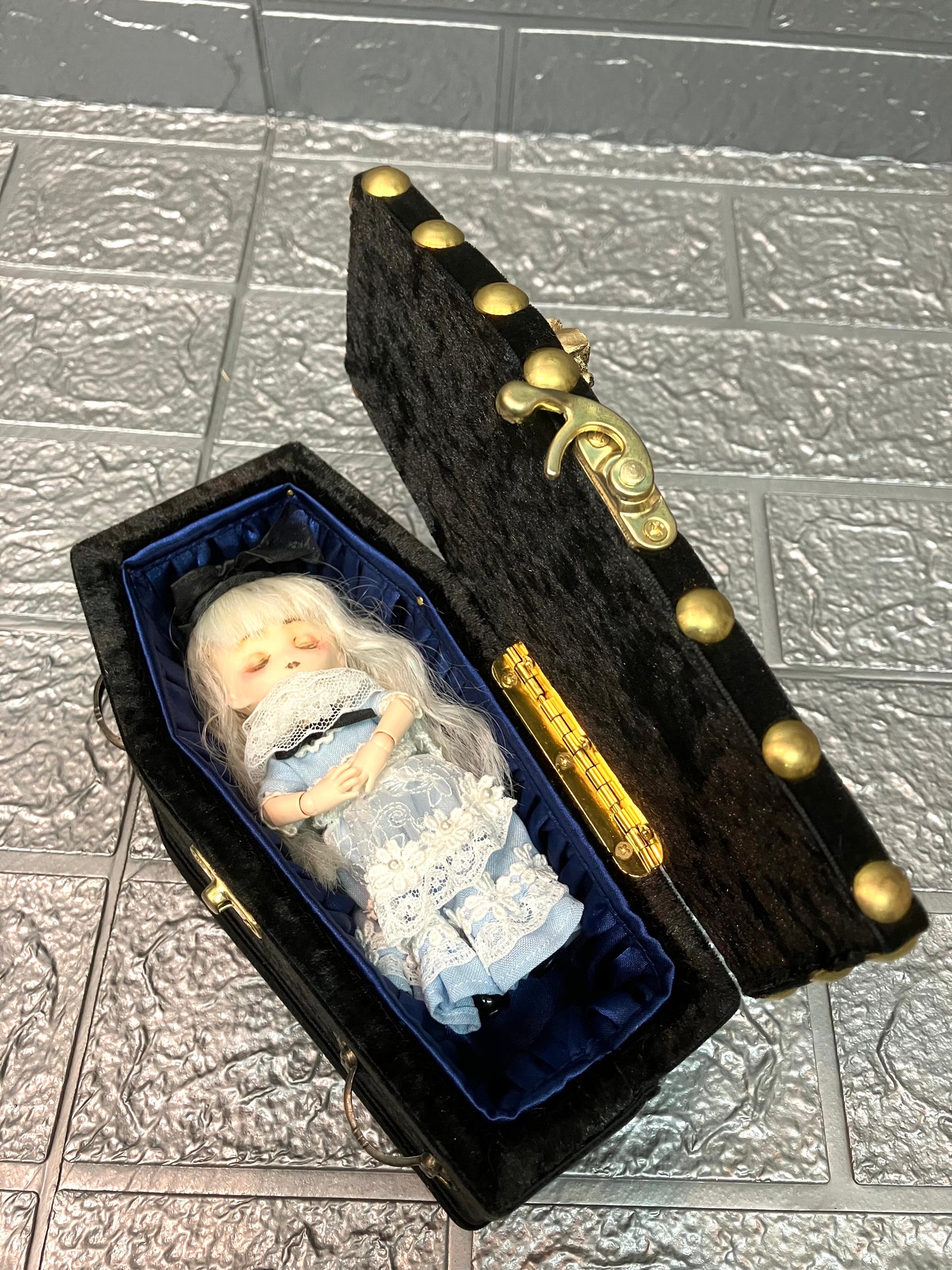 【 One-of-a-kind 一点物棺 】 16cm サイズ DOLL Coffin <No.015-16>