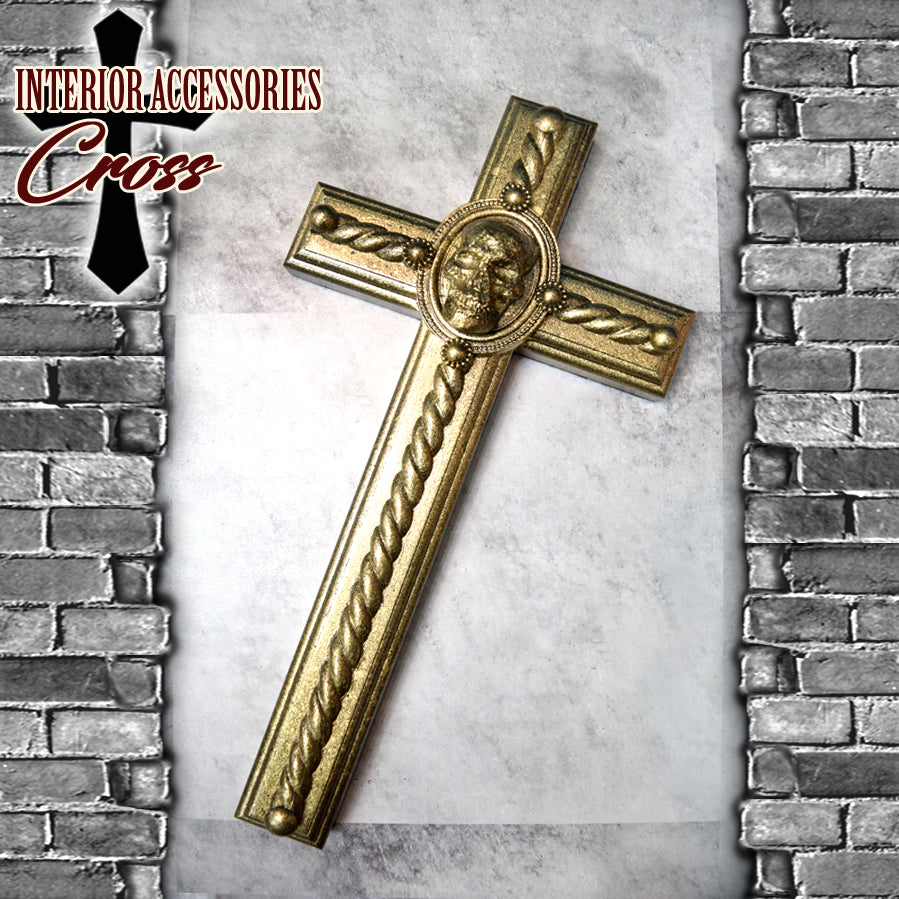 【Cross】IC-001 スカルフレームクロス <ゴールド>