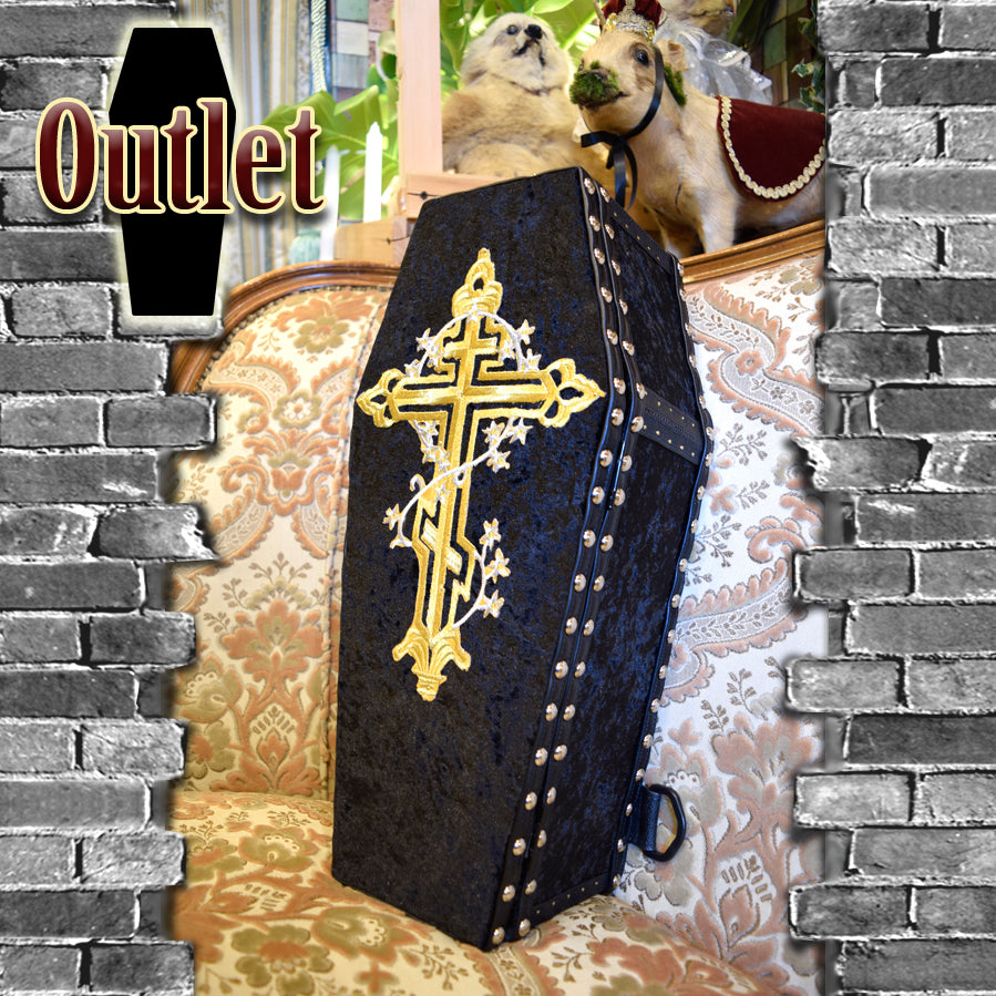 【Outlet棺/試作品】45㎝(内寸42㎝)背負えるDoll Coffin BOX<ブラック>