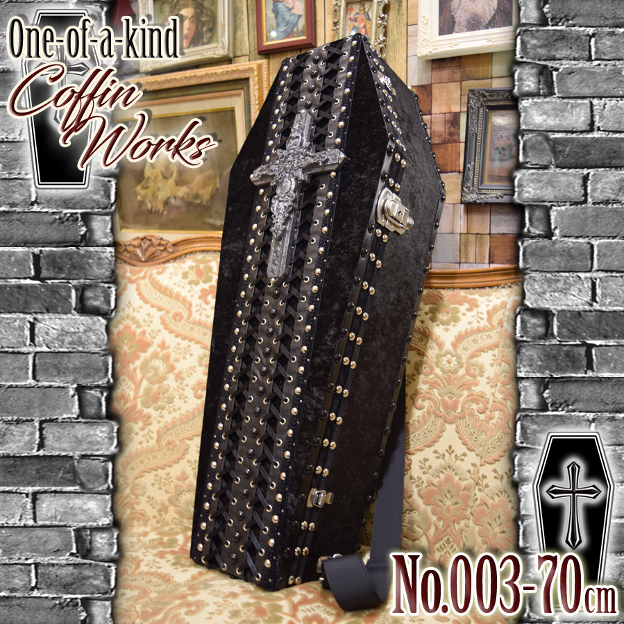 【 One-of-a-kind 一点物棺 】 70cm サイズ 背負える DOLL Coffin <No.003-70 >