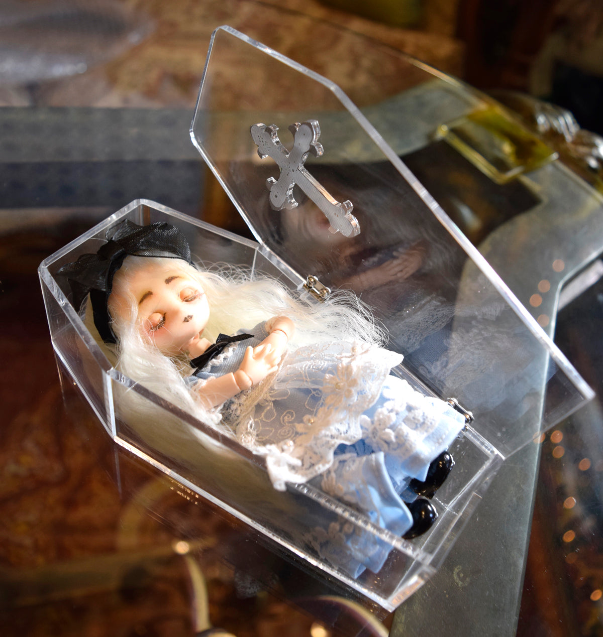 【現品のみサンプル品】クリアアクリル棺BOX Clear Acrylic Coffin