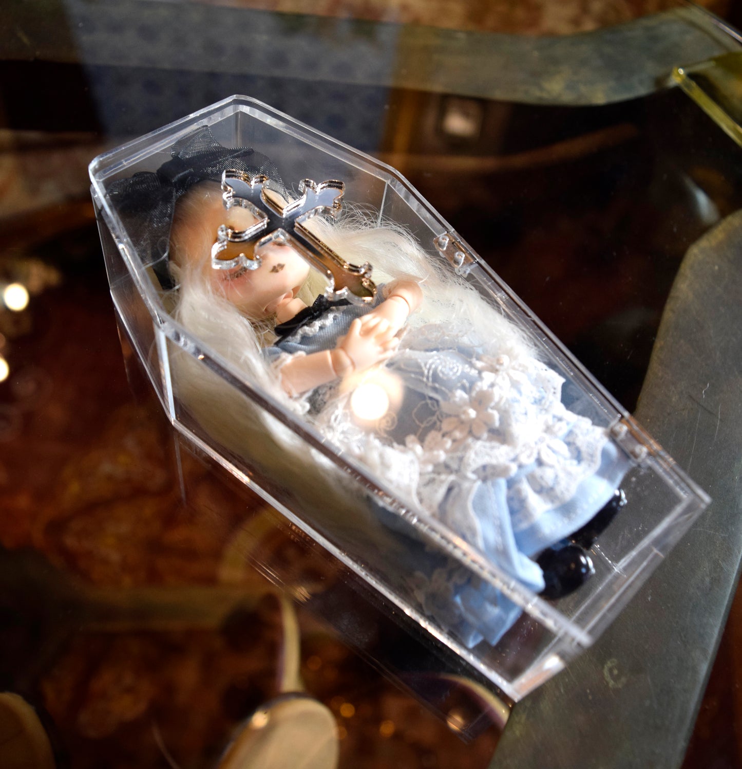 【現品のみサンプル品】クリアアクリル棺BOX Clear Acrylic Coffin