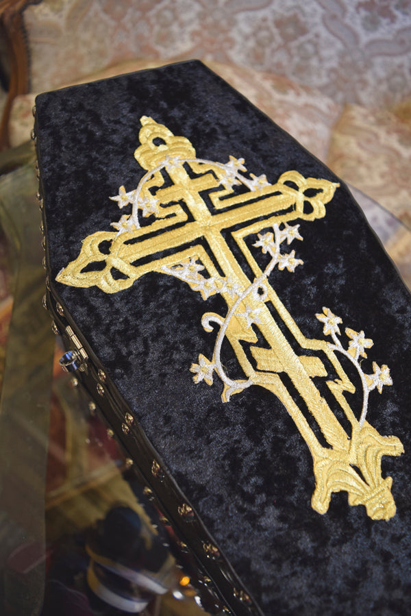 【Outlet棺/試作品】45㎝(内寸42㎝)背負えるDoll Coffin BOX<ブラック>