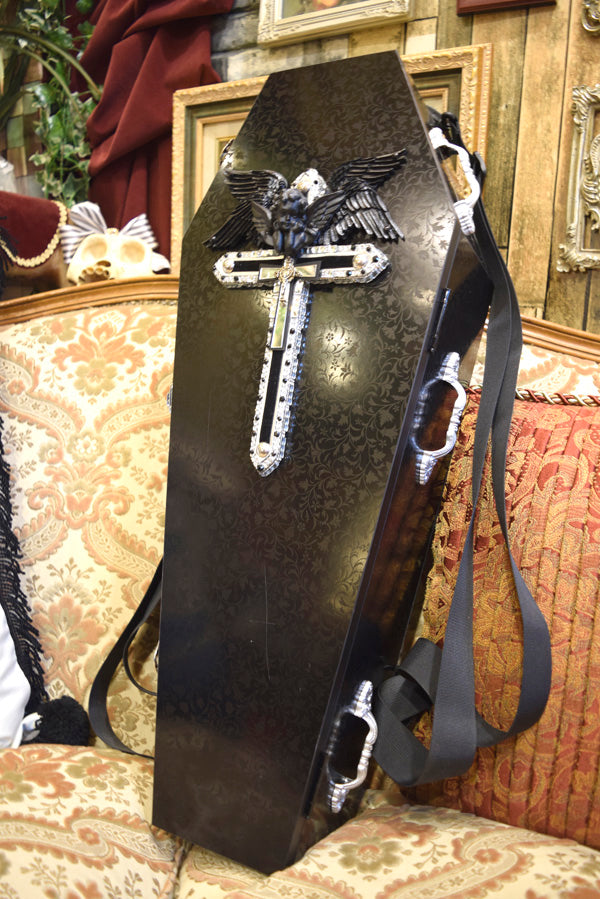 【Outlet棺/試作、展示品】68㎝(内寸65㎝)背負えるDoll Coffin BOX OT-NO.004