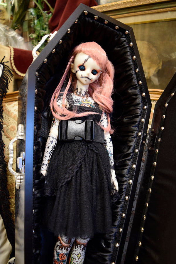 【Outlet棺/試作、展示品】68㎝(内寸65㎝)背負えるDoll Coffin BOX OT-NO.004