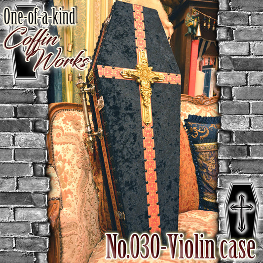 【One-of-a-kind 一点物棺 】ヴァイオリンケース Violin case Coffin BOX ＜NO.030＞
