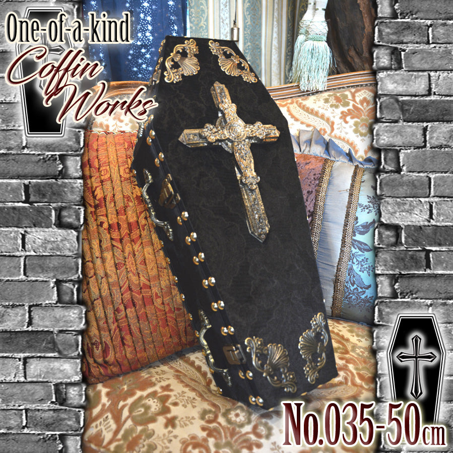 SENTENCED THE COFFIN 限定コレクターボックス Brown Vampire Coffin Casket with Cross Jewelry Trinket Box