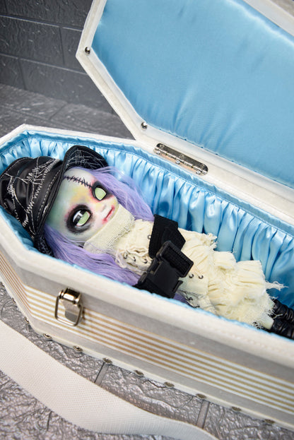 【Plototype 棺/展示 試作品】内寸38㎝サイズ　棺BOX 斜め掛けタイプ Doll Coffin BOX / OT-NO.010
