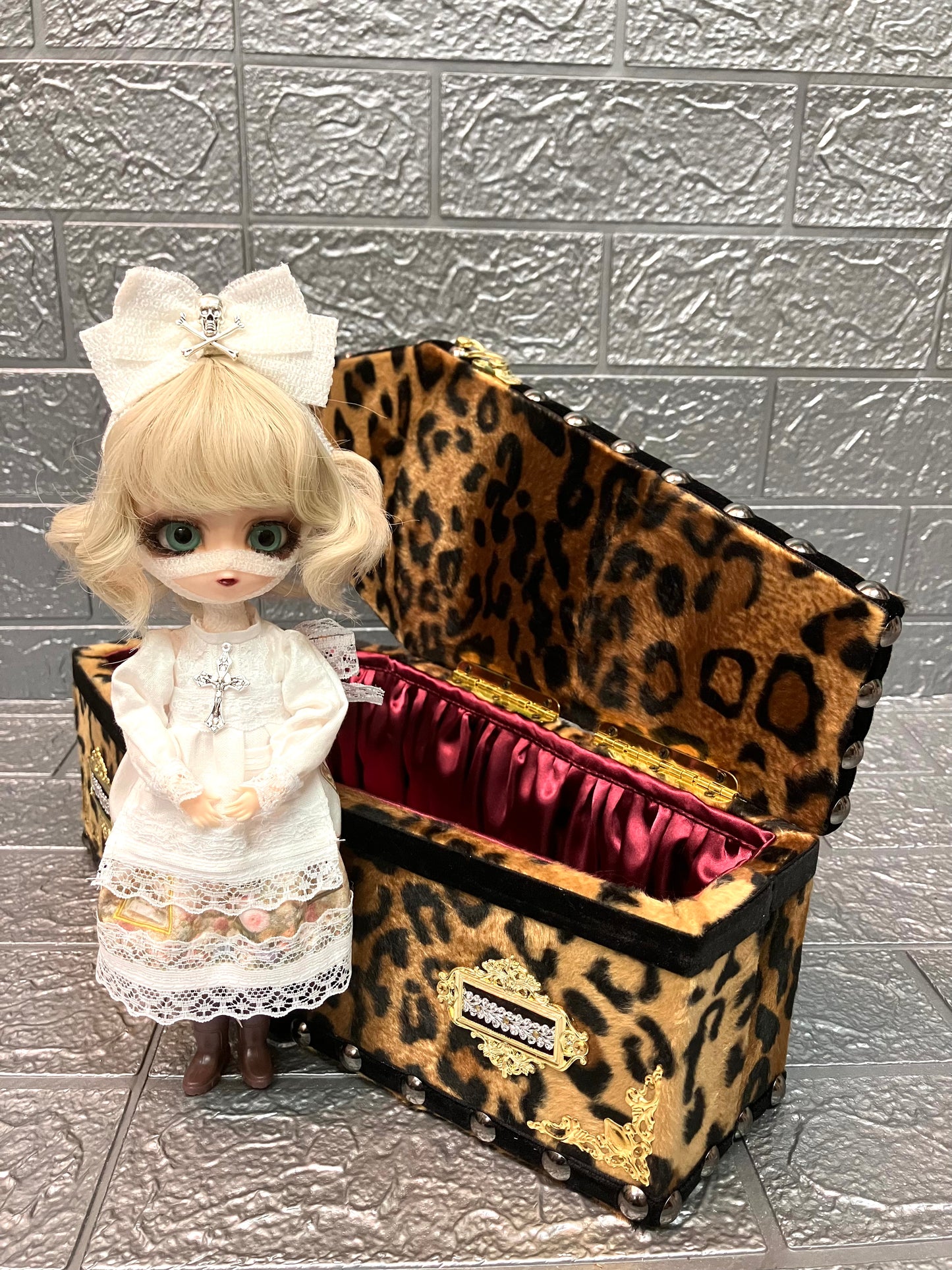 【 One-of-a-kind  一点物棺 】 30cm サイズ  DOLL Coffin ＜No.021-30 ＞