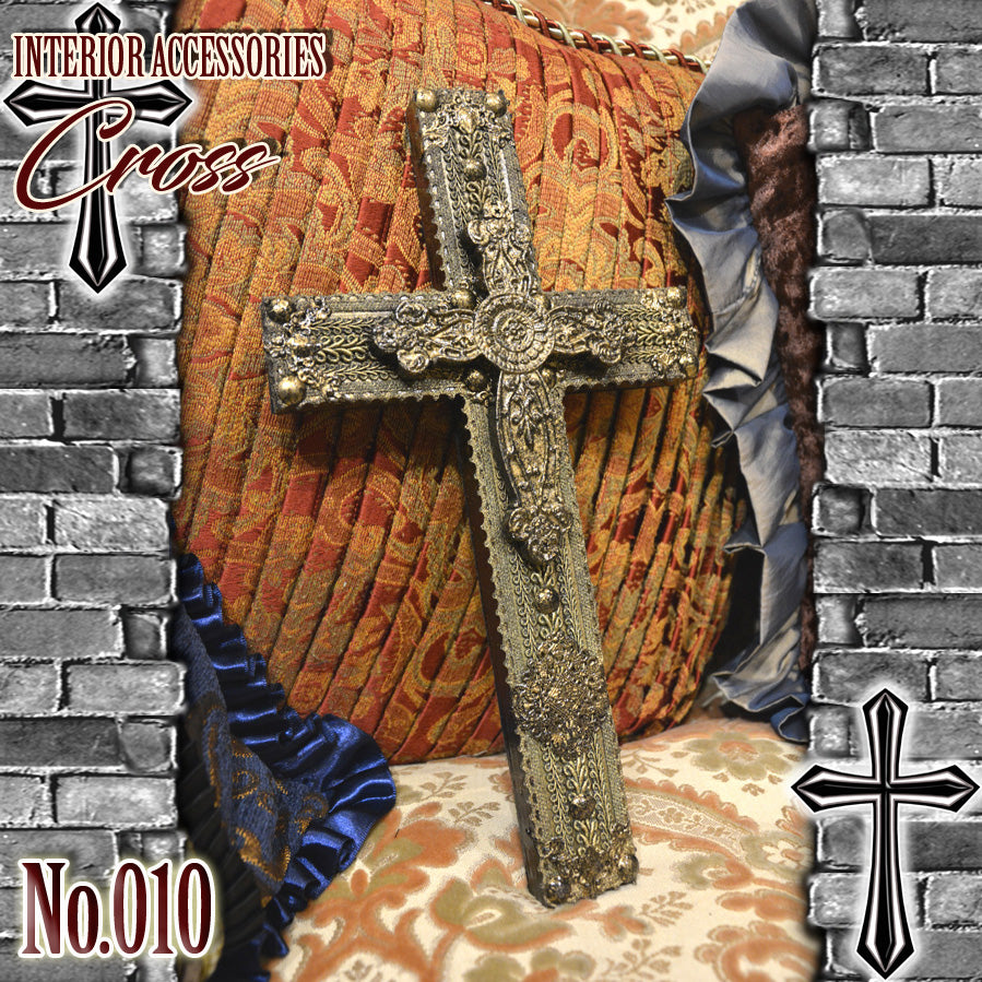 【 interior Cross 】Antique Gold Cross　＜Cross No.010＞