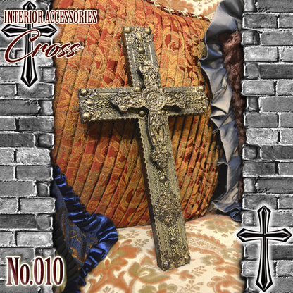 【 interior Cross 】Antique Gold Cross　＜Cross No.010＞