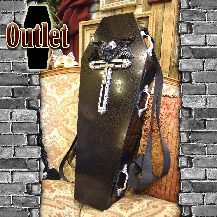 【Outlet棺/試作、展示品】68㎝（内寸65㎝）背負えるDoll Coffin BOX　OT-NO.004